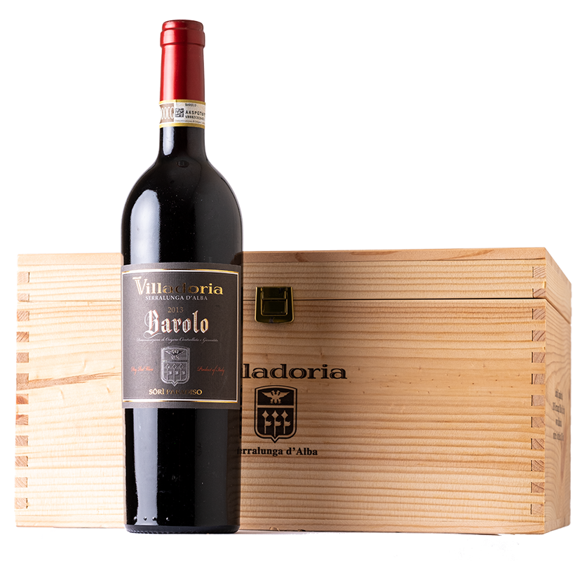 Villadoria Barolo Sori Paradiso DOCG 2013 in 6er Holzkiste