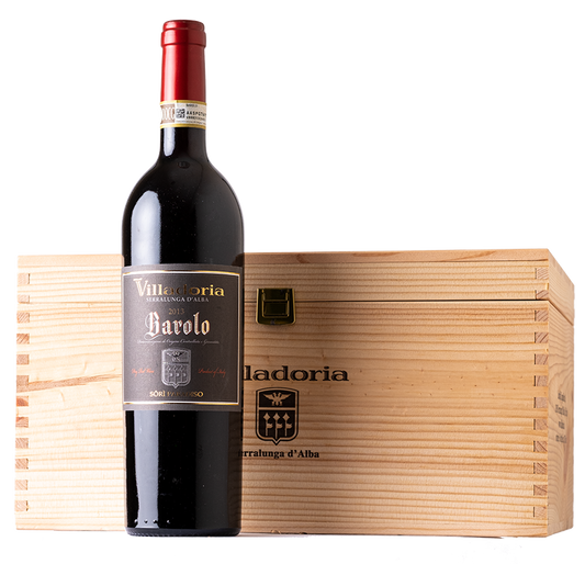 Villadoria Barolo Sori Paradiso DOCG 2013 in 6er Holzkiste